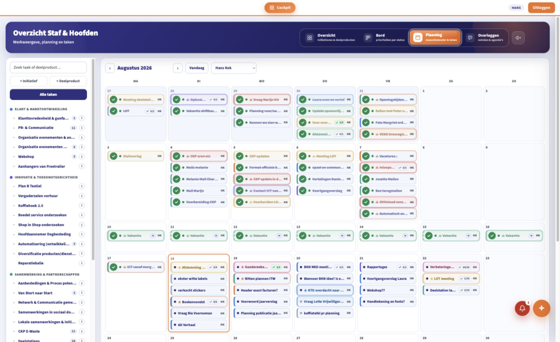 Persoonlijke maandplanning